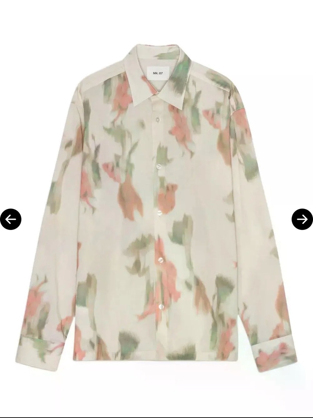 NN.07 Men’s FREDDY Floral Print Button Up Shirt Size M Limited Edition Rare